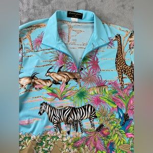 Jackets Galore John Farrah 1/4 Zip Lightweight Pullover Jungle Animals Women’s M